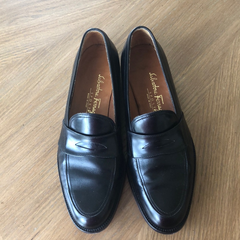 Ferragamo Black Loafers